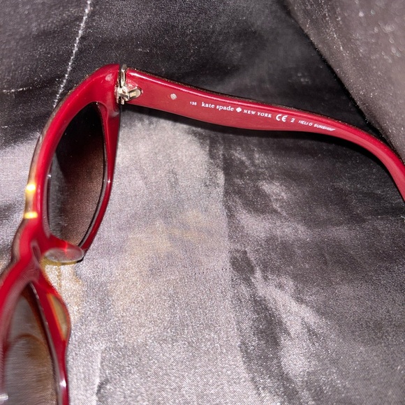 Red Kate Spade Cateye Sunglasses - Picture 4 of 6